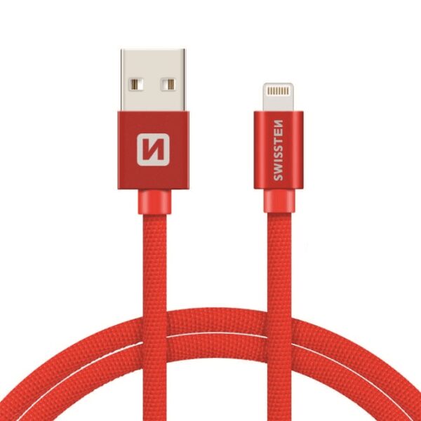 Swissten Swissten Lightning naar USB Kabel 0.2M Rood