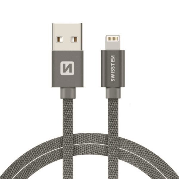 Swissten Swissten Lightning naar USB Kabel 2M Grijs