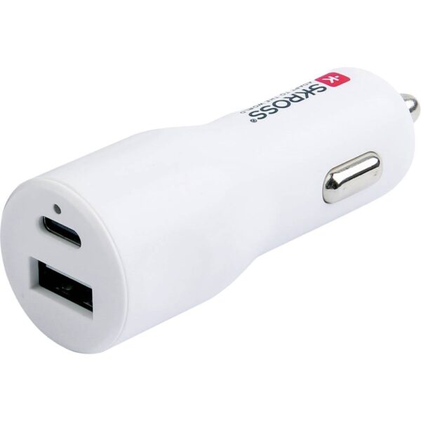 Skross Dual Car Charger 20W PD dual Car Charger 20 W PD Stroombelasting (max.): 3.00 A 12 V naar 5 V, 12/24 V, 24 V naar 5 V