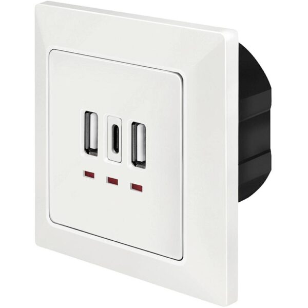 LogiLink PA0254 Inbouwdoos Met USB-laaduitgang Wit