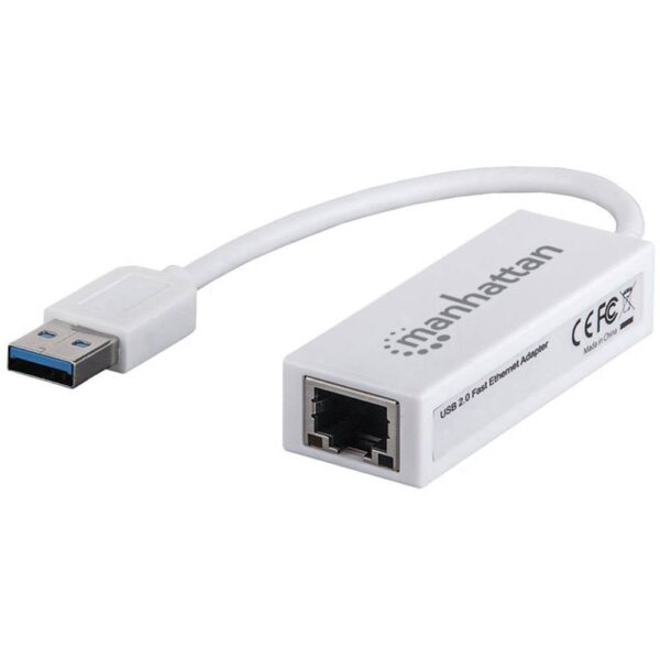 Manhattan Fast Ethernet Adapter Netwerkadapter 100 MBit/s USB-A 2.0
