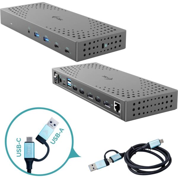 i-tec I-TEC USB3.0/USB-C/TB 3x4K Dock G2 PD100 USB-C dockingstation