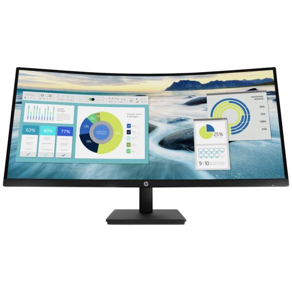 HP P34hc G4 LED-monitor Energielabel G (A - G) 86.4 cm (34 inch) 3440 x 1440 Pixel 21:9 5 ms USB-C, USB-A 3.2 Gen 1, USB-B, DisplayPort, HDMI, Audio-Line-out