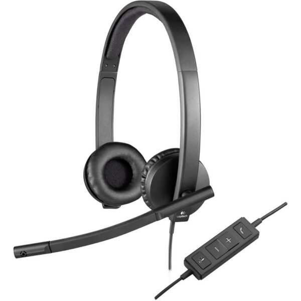 Logitech H570e On Ear headset Kabel Stereo Zwart Ruisonderdrukking (microfoon), Noise Cancelling Volumeregeling, Microfoon uitschakelbaar (mute) Computer