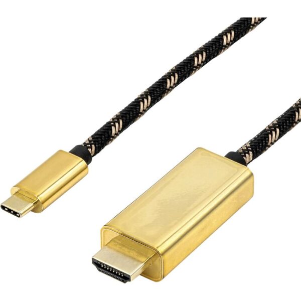 ROLINE GOLD USB type C - HDMI adapterkabel, M/M, 2 m