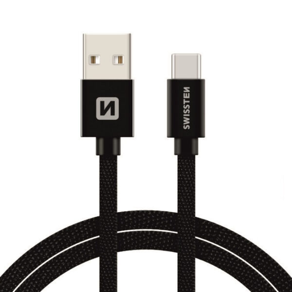 Swissten Swissten USB-C naar USB-A Kabel 2M Zwart