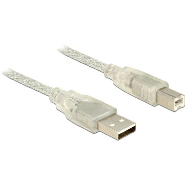 Delock USB-kabel USB 2.0 USB-A stekker, USB-B stekker 1.50 m Grijs 83893