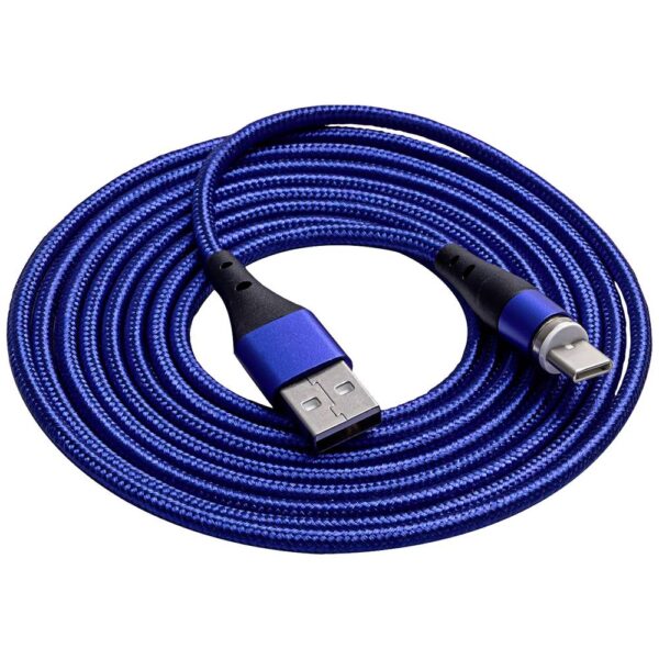 Akyga USB-kabel USB-A stekker, USB-C stekker 2.00 m Blauw AK-USB-43