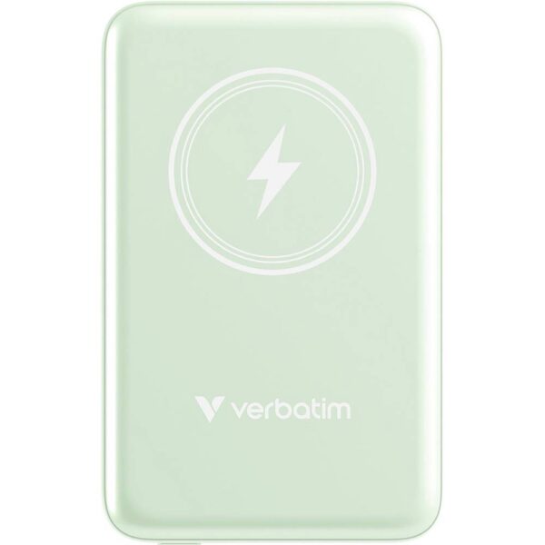 Verbatim Charge n Go Magnetic Wireless Powerbank 10000 mAh Fast Charge, Quick Charge 3.0, USB PD 3.0, Adaptive Fast Charge LiPo USB-C Groen