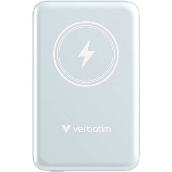 Verbatim Charge n Go Magnetic Wireless Powerbank 10000 mAh Fast Charge, Quick Charge 3.0, USB PD 3.0, Adaptive Fast Charge LiPo USB-C Blauw