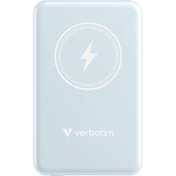 Verbatim Charge n Go Magnetic Wireless Powerbank 5000 mAh Fast Charge, Quick Charge 3.0, USB PD 3.0, Adaptive Fast Charge LiPo USB-C Blauw