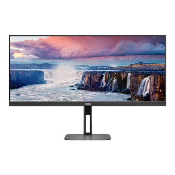 AOC Value-Line U34V5C/BK LED-monitor Energielabel G (A - G) 86.4 cm (34 inch) 3440 x 1440 Pixel 21:9 4 ms HDMI, DisplayPort, USB-A 3.1 Gen 1, USB-C,