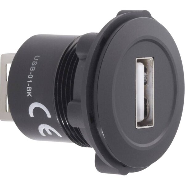 TRU COMPONENTS USB-01-BK USB-inbouwbus 2.0 Bus, inbouw USB-bus type A naar USB-bus type A Inhoud: 1 stuk(s)