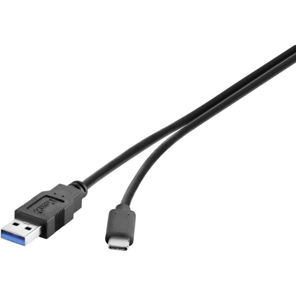 ROLINE GREEN USB 3.2 Gen 1 kabel, A-C, M/M, zwart, 1 m