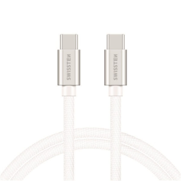 Swissten Swissten USB-C naar USB-C Kabel - 1.2M - Zilver
