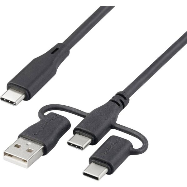 Renkforce USB-laadkabel USB 2.0 USB-C 0.50 m Zwart RF-6615906
