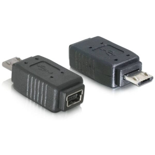 Delock USB 2.0 Adapter [1x Micro-USB 2.0 B stekker - 1x Mini-USB] 65063