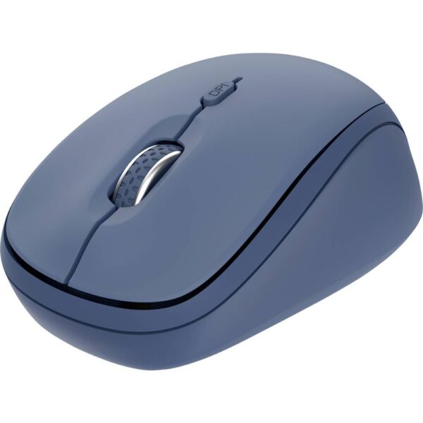 Trust YVI+ MULTI-DEVICE WIRELESS MOUSE BLUE Muis Draadloos, Bluetooth, USB Blauw