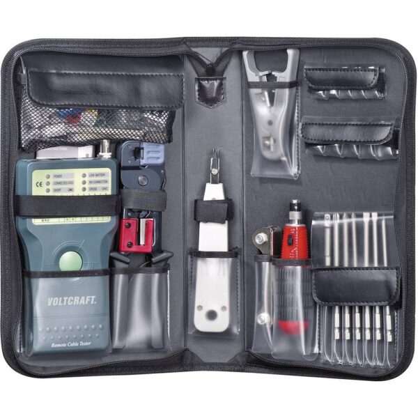 VOLTCRAFT CT-5 CT-5 Kabeltester Geschikt voor: RJ-45, BNC, RJ-11, IEE 1394, USB