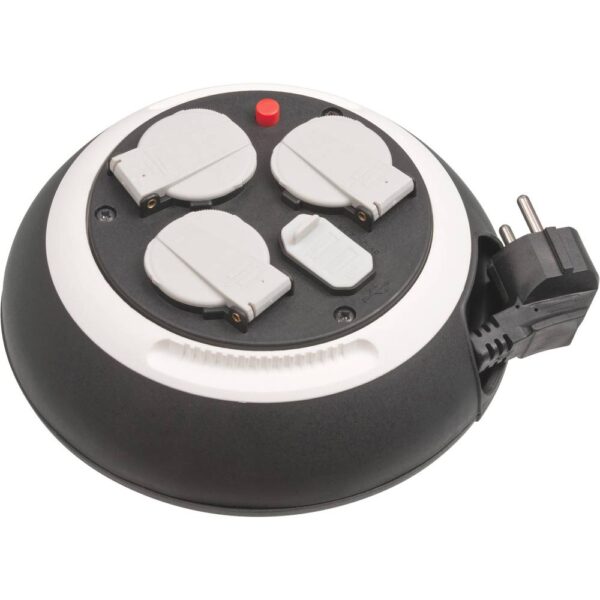 Brennenstuhl 1109220600 Kabelhaspel 3.00 m Zwart Randaarde stekker