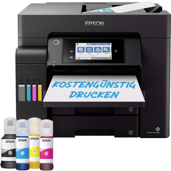 Epson EcoTank ET-5805 Multifunctionele printer Inkjet Kleur A4 Printen, scannen, kopiëren, faxen Inktbijvulsysteem, USB, WiFi