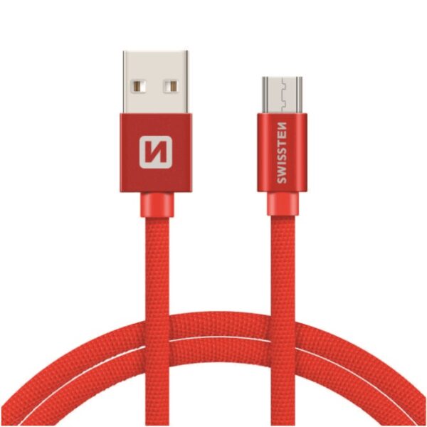 Swissten Swissten Micro-USB naar USB kabel - 2M - Rood