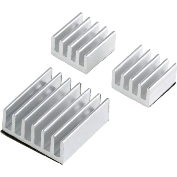 TRU COMPONENTS PCooler Koellichaamset Geschikt voor serie: Raspberry Pi®, Banana Pi Zilver