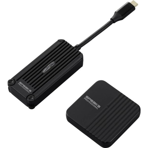 SpeaKa Professional SP-TR-300 Draadloos Full HD presentatiesysteem USB-C (DP Alt Mode) HDMI 30 m 5 GHz 1920 x 1080 Pixel Veilige draadloze overdracht