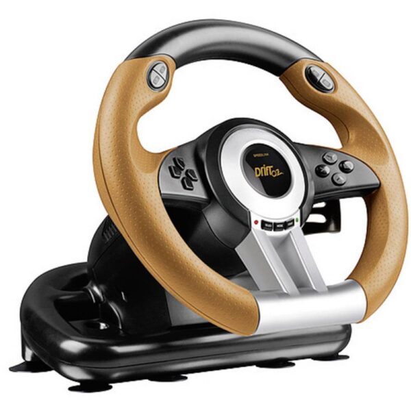 SpeedLink DRIFT O.Z. Racing Wheel Stuurwiel USB PC Zwart, Oranje Incl. pedaal