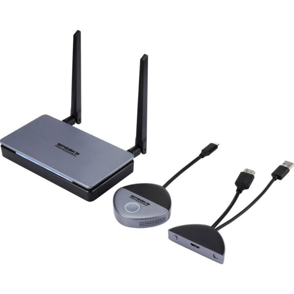 SpeaKa Professional SP-TR-500 Draadloos Full HD presentatiesysteem 30 m 5 GHz, 2.4 GHz 1920 x 1080 Pixel Veilige draadloze overdracht