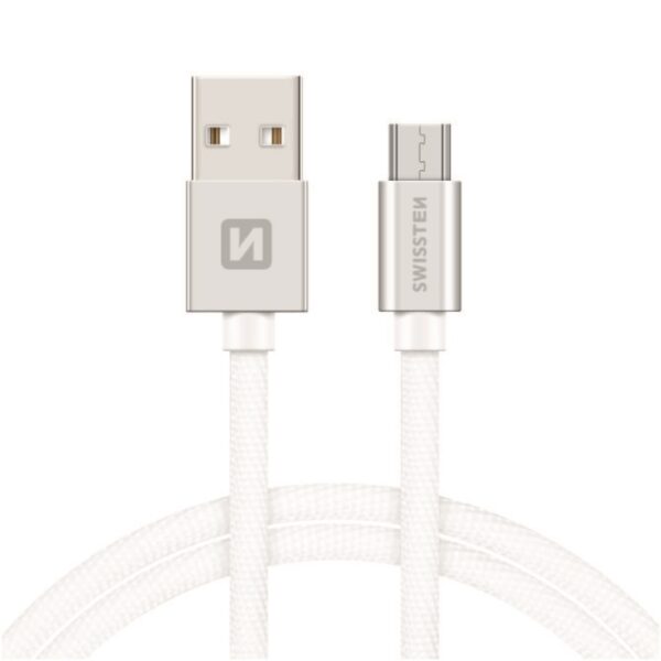 Swissten Swissten Micro-USB naar USB kabel - 0.2M - Zilver