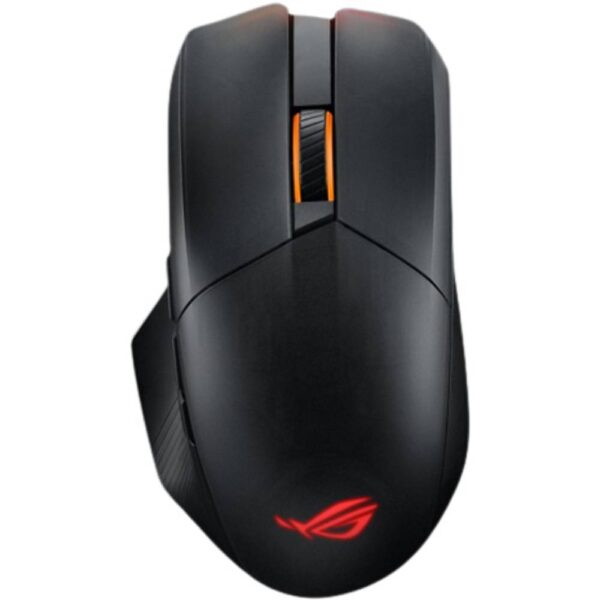 Asus ROG Chakram X Origin Gaming-muis Radiografisch, Bluetooth, USB Optisch Zwart, Zilver 11 Toetsen 36000 dpi Verlicht