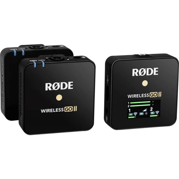 RODE Microphones Wireless GO II Spraakmicrofoon Dasspeld Zendmethode:USB Incl. tas, Incl. windkap, Incl. kabel Microfoon TRS (3.5 mm jackplug) USB Zwart