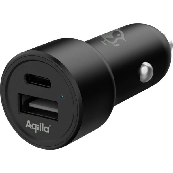 Aqiila CC2 Laadadapter 32 W 1x USB-A, 1x USB-C Quick Charge 3.0, USB PD Zwart Auto, Vrachtwagen USB Power Delivery (USB-PD), Snellader