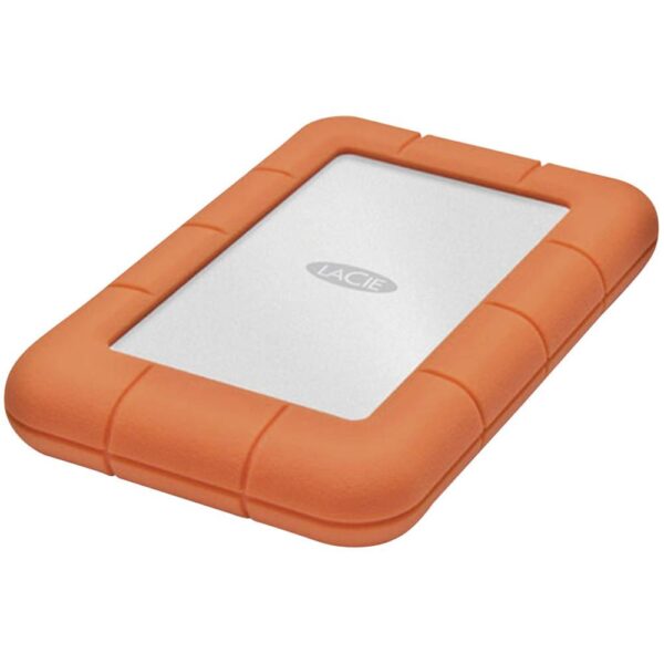 LaCie Rugged Mini 2 TB Externe harde schijf (2,5 inch) USB-A 3.2 Gen 1 Zilver, Oranje 9000298