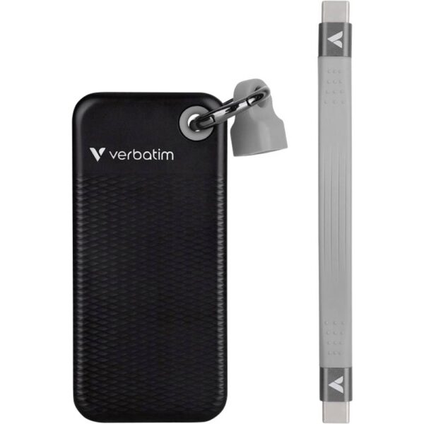 Verbatim Pocket 1 TB Externe SSD harde schijf USB-C 3.2 Gen 2 Zwart, Grijs 32190