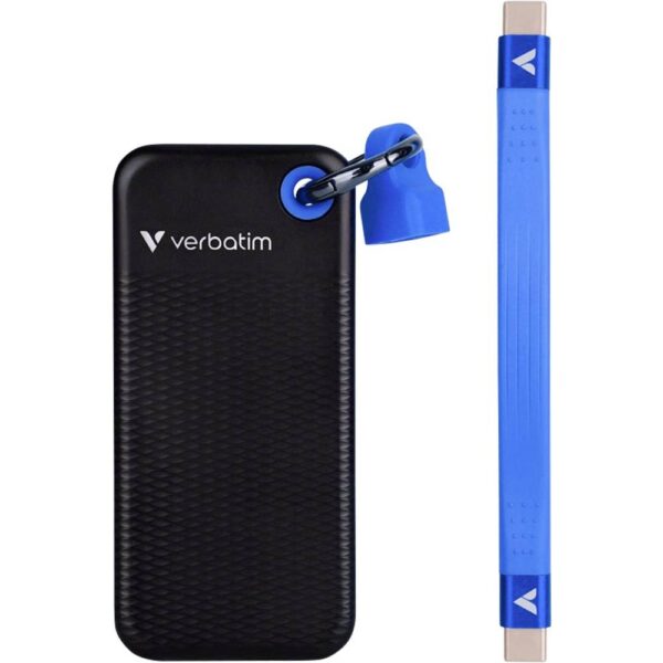 Verbatim Pocket 1 TB Externe SSD harde schijf USB-C 3.2 Gen 2 Zwart, Blauw 32191