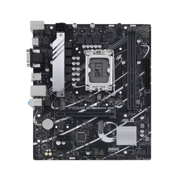 Asustek Computer PRIME B760M-K D4 Moederbord Socket Intel LGA 1700 Vormfactor Micro-ATX Moederbord chipset Intel® B760
