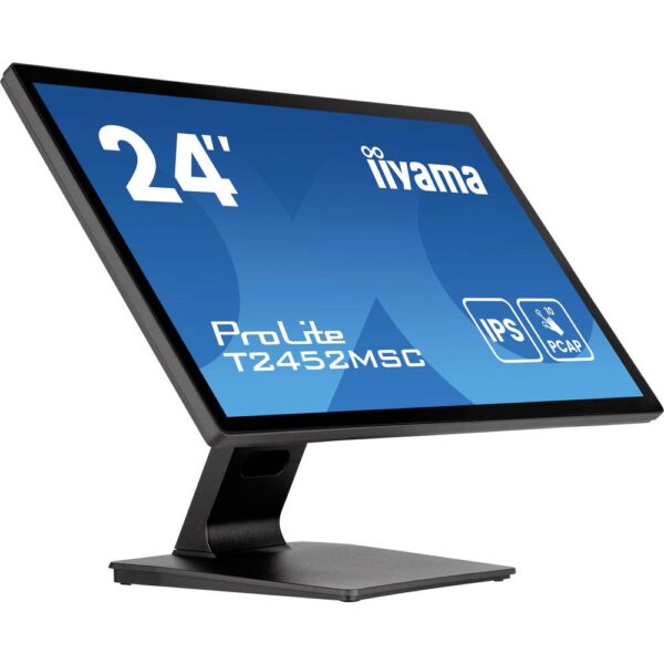 Iiyama ProLite T2452MSC-B1AG Touchscreen monitor Energielabel: E (A - G) 60.5 cm (23.8 inch) 1920 x 1080 Pixel 16:9 5 ms HDMI, DisplayPort, Audio-Line-out, USB