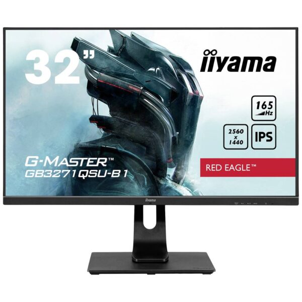 Iiyama G-MASTER Red Eagle GB3271QSU-B1 Gaming monitor Energielabel F (A - G) 80 cm (31.5 inch) 2560 x 1440 Pixel 16:9 1 ms HDMI, DisplayPort, USB-A 3.0,