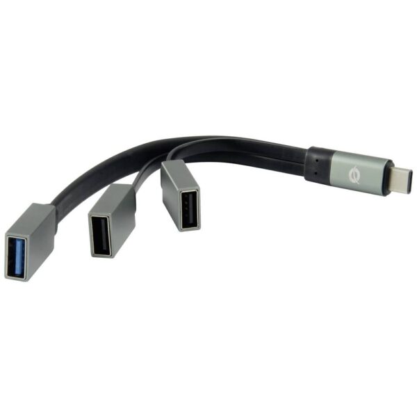 Conceptronic HUBBIES01G USB-C (USB 3.2 Gen 2) multiport hub 3 poorten Grijs
