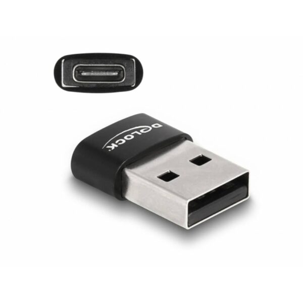 Delock USB 2.0 Adapter [1x USB-A 2.0 stekker - 1x USB-C bus] 60002