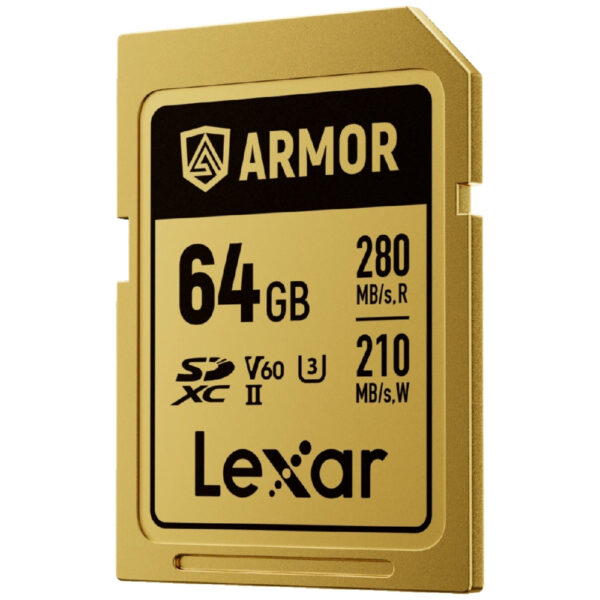 Lexar SDXC Pro Gold Series ARMOR UHS-II 64GB V60