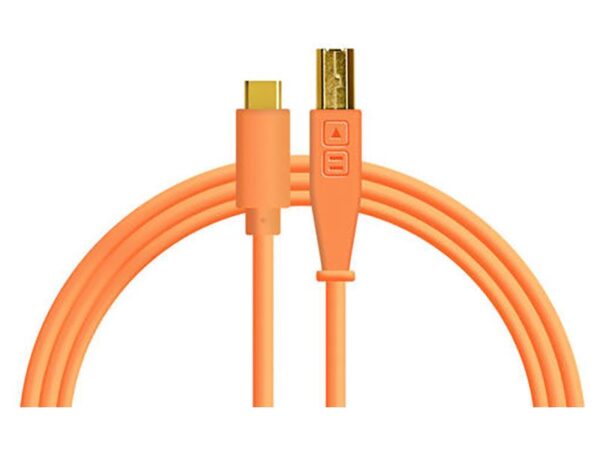 Chroma Cables USB-B To USB-C 1.5m Neon Orange